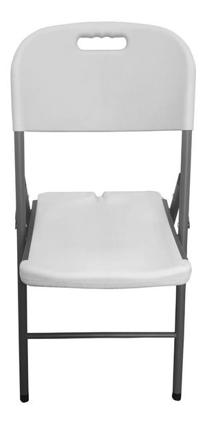 Záhradná stolička Mahony (biela + sivá)