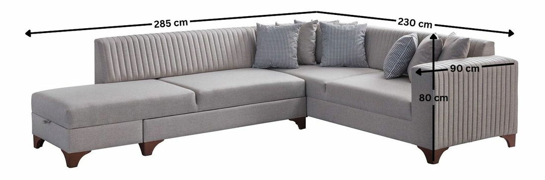 Rohová sedačka Westy (krémová) (L)