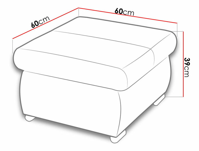 Taburetka malá Cliff (biela + Lawa 5)