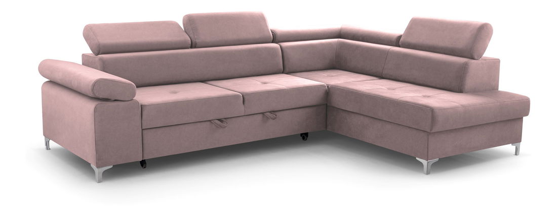 Rohová sedacia súprava Madeira (ružová) (P)