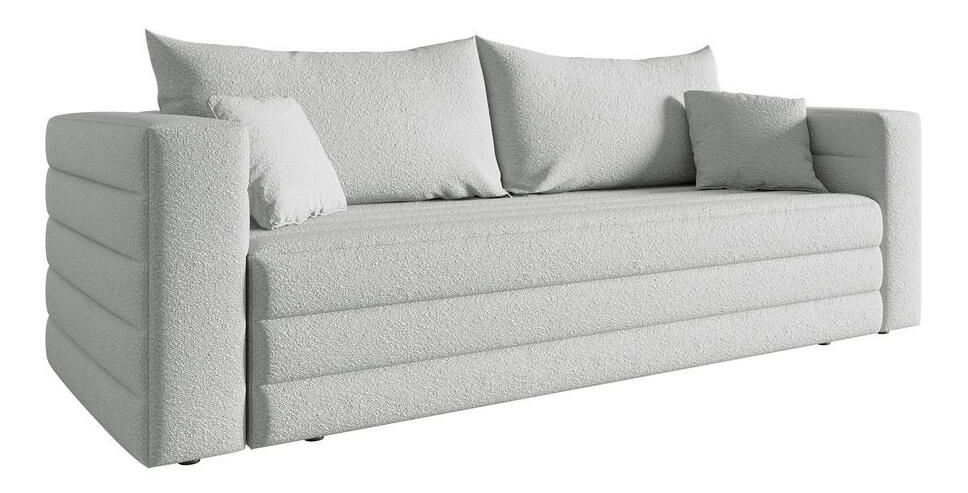 Canapea trei locuri Liluetta (gri deschis + negru)