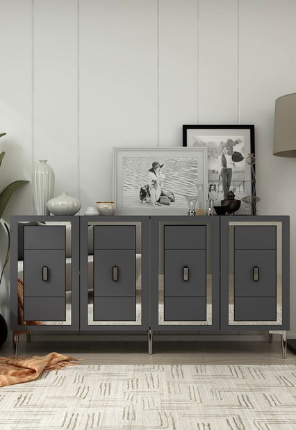 Skrinka Orino 1 (antracit + strieborná)