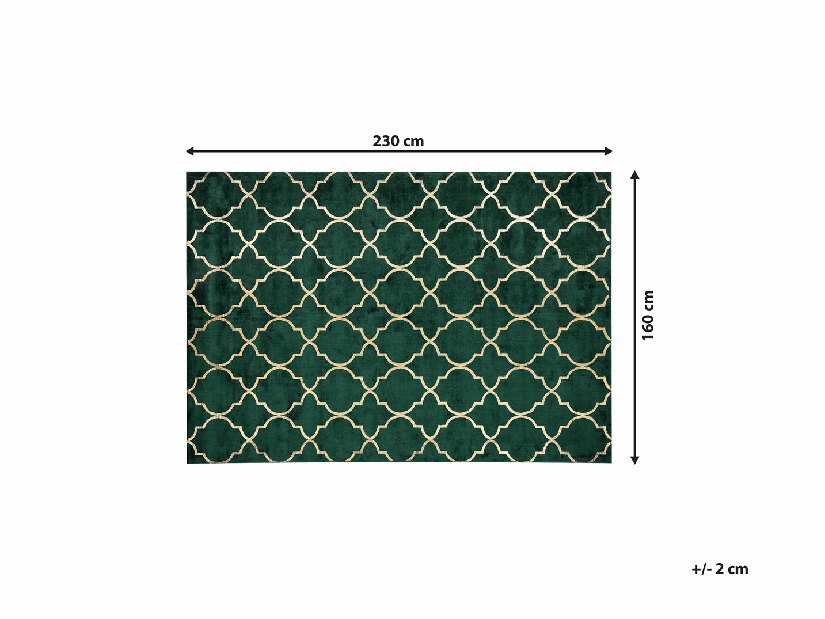 Covor 160x230 cm YOLK (stofă) (verde)