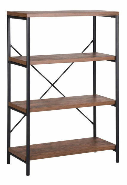 Regál Barell 4P (tmavé drevo)