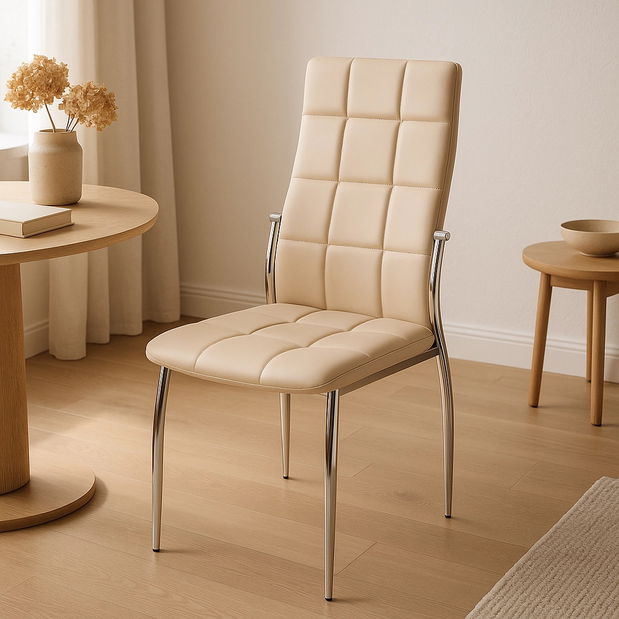 Jedálenská stolička Marinaleda (béžová ekokoža) 