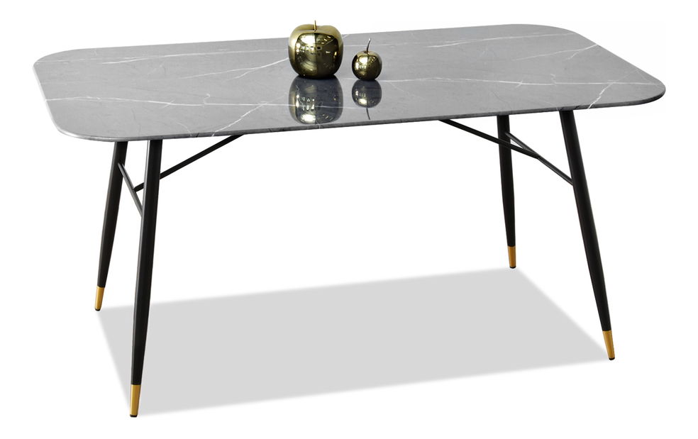 Étkezőasztal Barno (szürke + fekete)