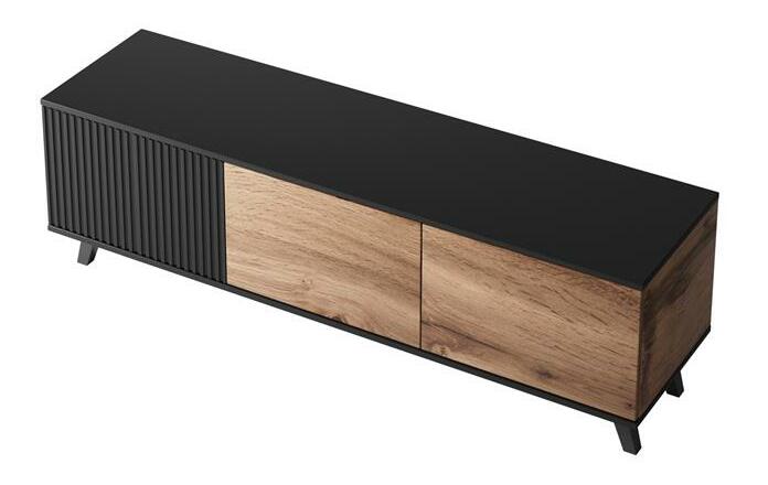 TV asztal Ranae RTV2 (wotan tölgy + fekete)