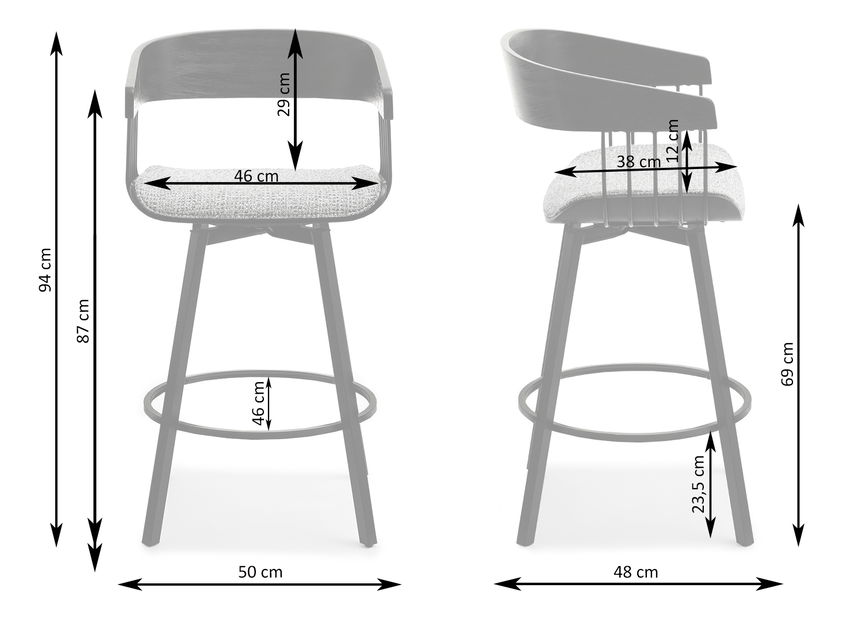 Szék Pavel (fekete szürke + fekete)