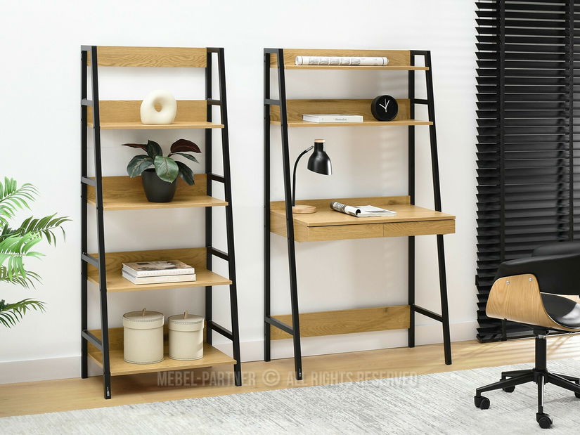 Regal s PC stolom Reino (crna)