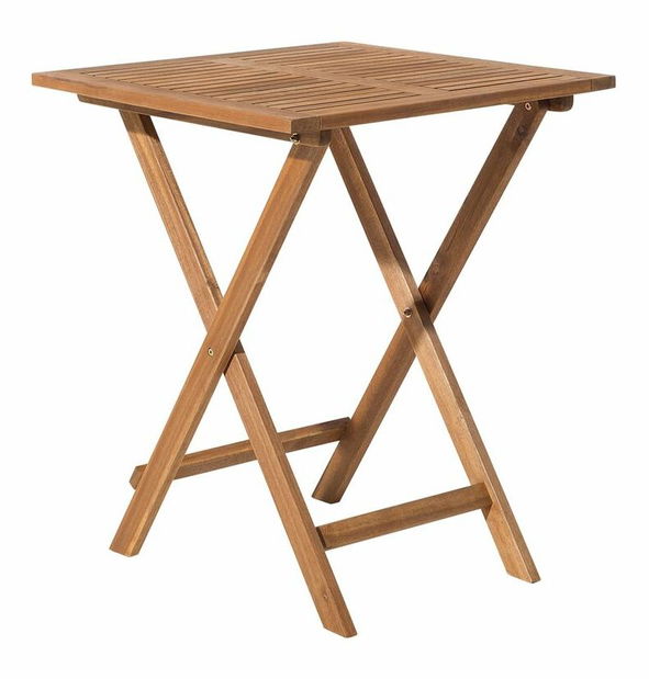 Bistro szett FIJI (masszív) (világosbarna) (kék párnákkal)