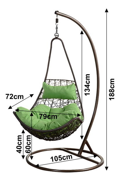 Hojdačka Karan (hnedá + hnedá)