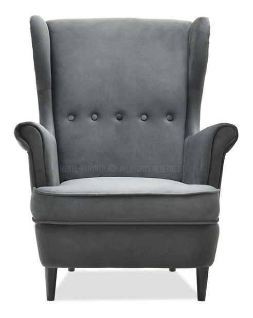 Relaxačné kreslo Margis (sivá + čierna)