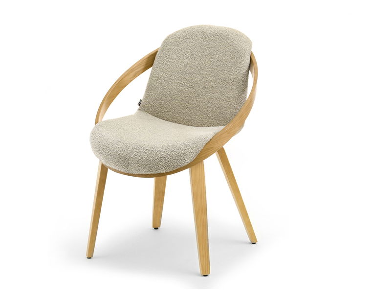 Scaun Lila K (bej + stejar)