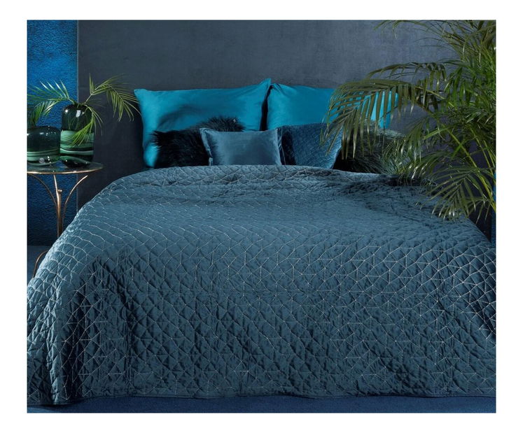 Prehoz na posteľ 240x220 cm WILLY (navy)