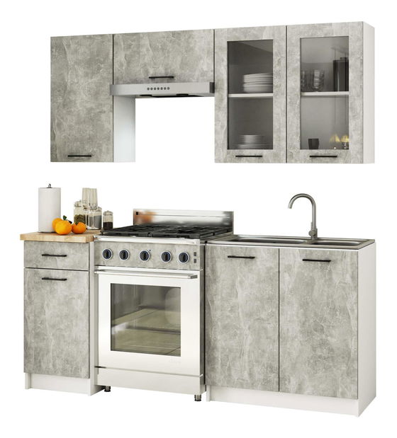 Konyha 180 cm Ozara C (beton)