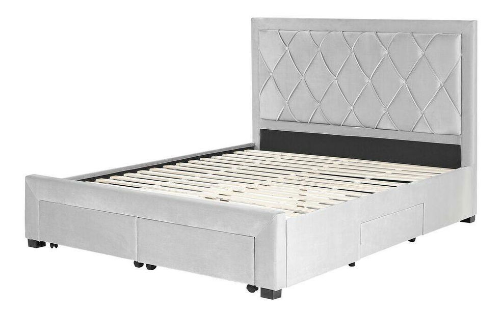 Manželská posteľ 160 cm Levi (sivá)