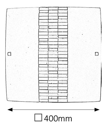 Stropna svjetiljka Domino 3933 (opalno staklo + crna + siva)