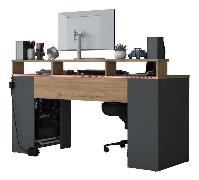 PC stolić Sikine 5 (orah + antracit)