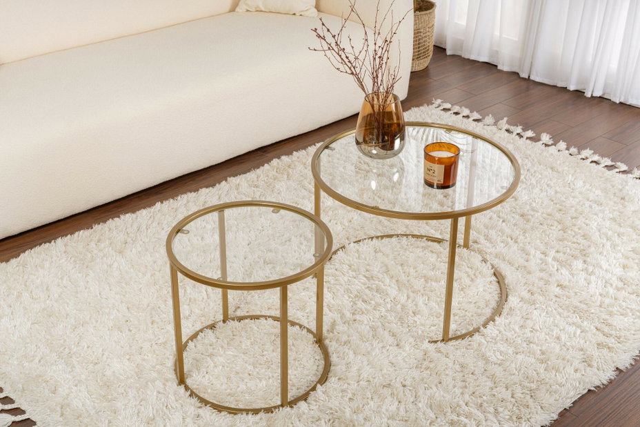 Set de 2 măsuțe de cafea Grammy (auriu)