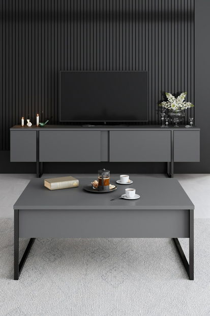 Set mobilier living Luna 1 (negru)