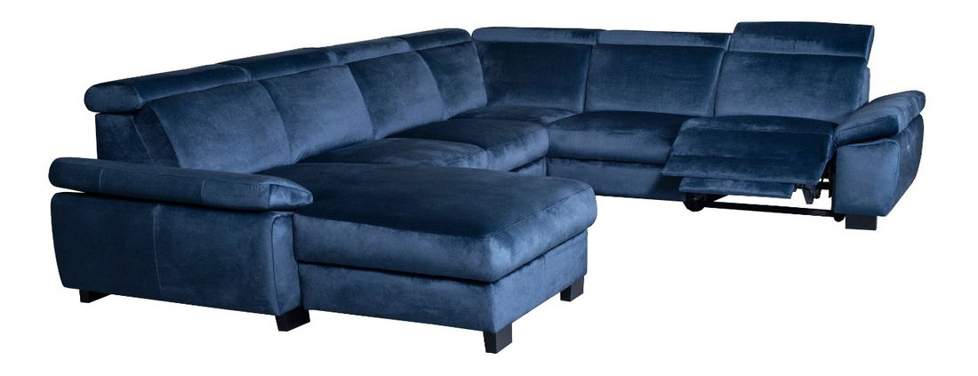 Rohová sedačka v tvare U BRW Timo (tmavomodrá) (P)