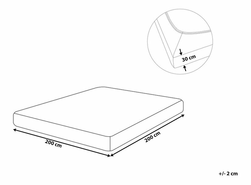 Plahta za krevet 200 x 200 cm Januba (svijetlosiva)
