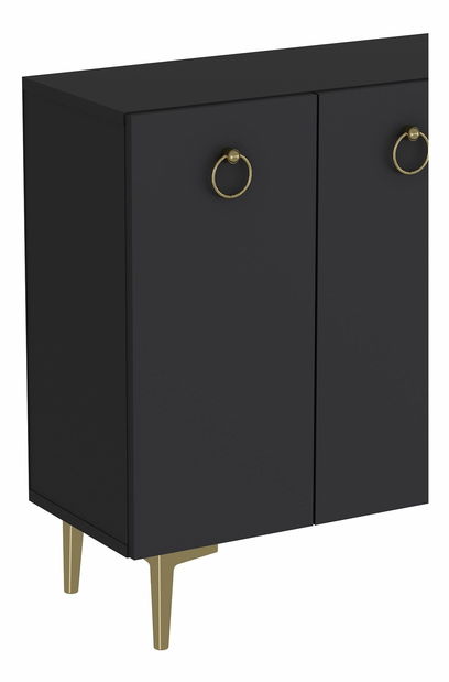 Skrinka Efia (antracit + zlatá)