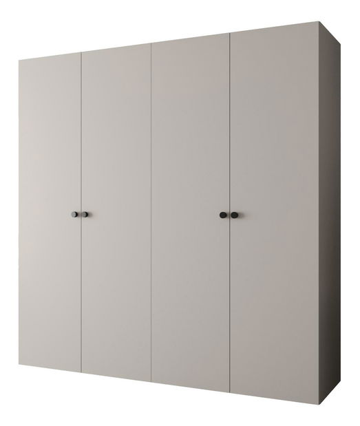 Ormar za garderobu 200 cm Parna 1 (kašmir + crna)