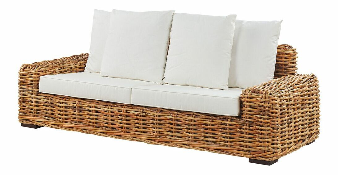 Pohovka dvojsedačka Frank (prírodná + krémovobiela)