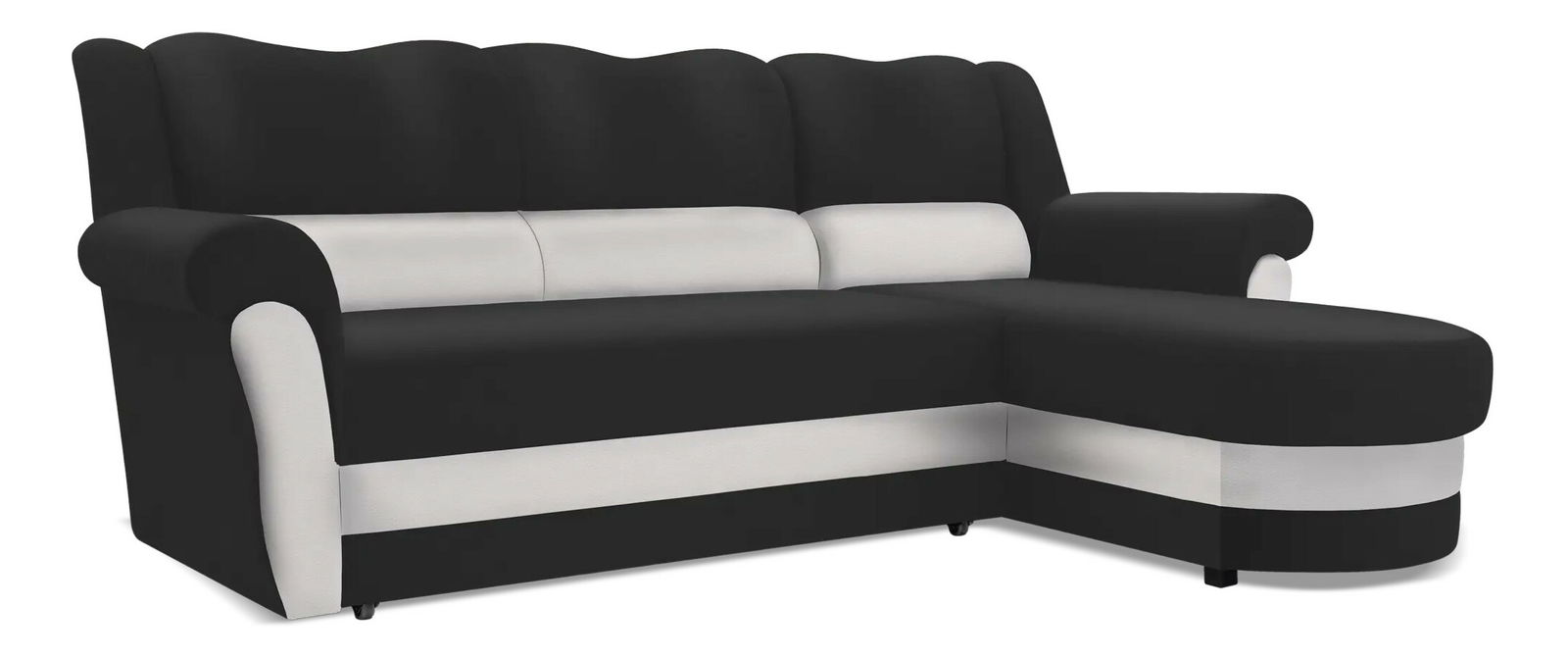 Sarokkanapé Burdur (fekete + fehér) (J)