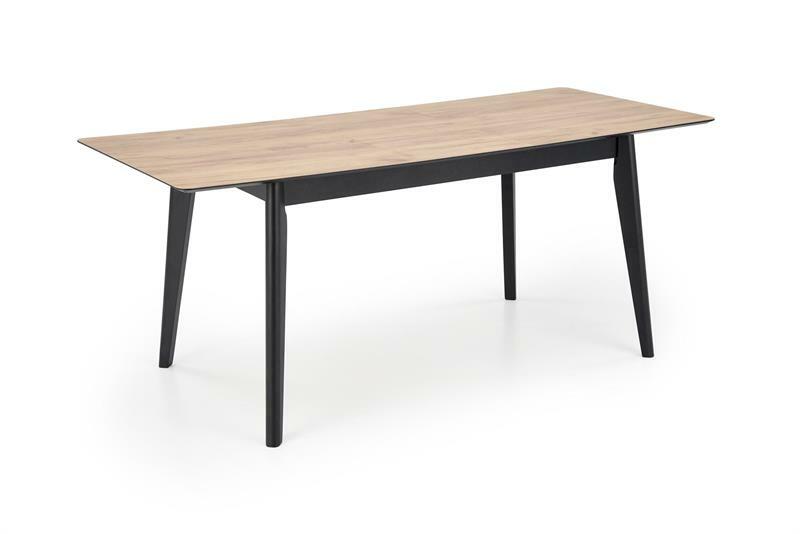 Étkezőasztal Guliano (wotan tölgy + fekete) (6 és 8 személy számára)