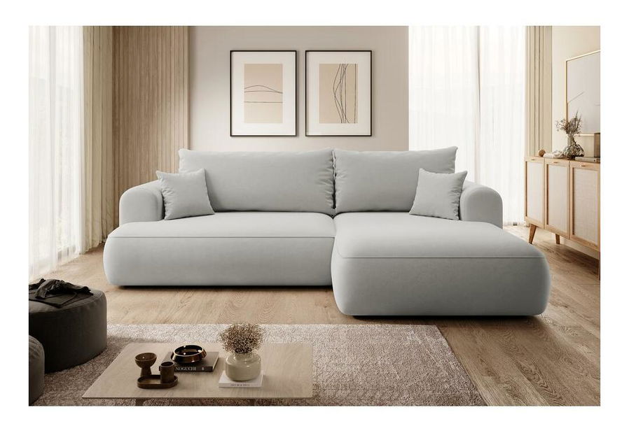 Rohová sedacia súprava Olivo I (P) (sivá + čierna)