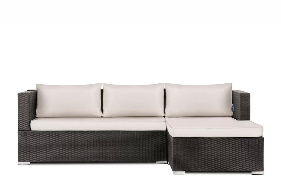 Set de mobilier pentru grădină 1+1+1 Nila (bej + bej)