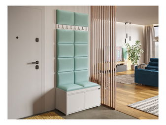 Namještaj za predsoblje Kendora 80 (sa 12 kom. tapeciranih zidnih panela Pazara 40x30) (manila 11)