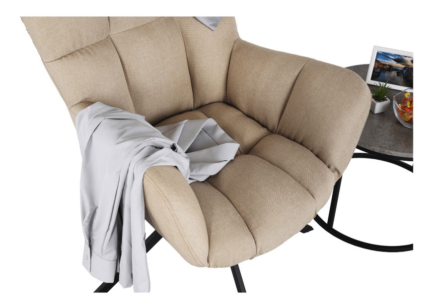 Fotel Kimora (bézs + fekete)