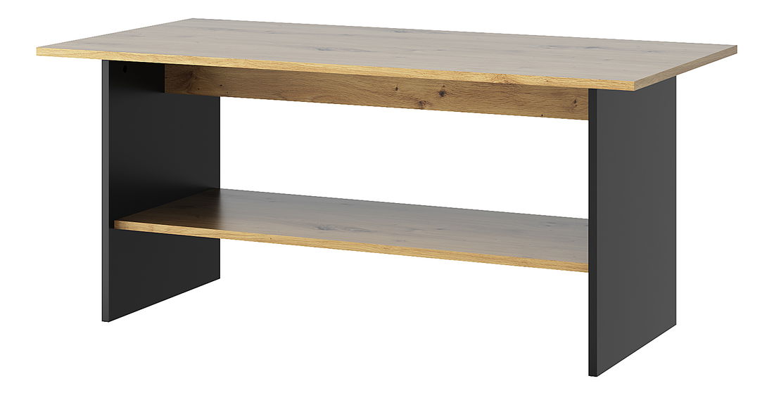 Stolić za kavu Bobbie (hrast artisan + crna)