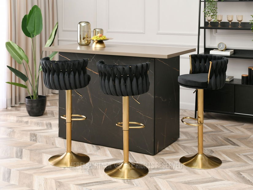 Scaun Adel (negru + auriu)