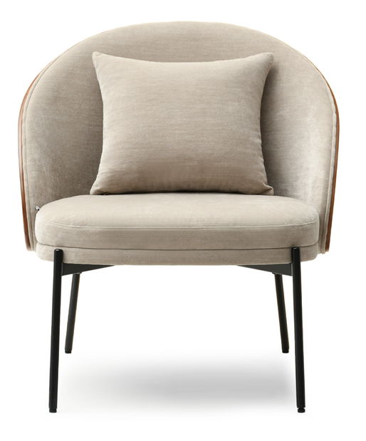 Dizajnové kreslo Antienos (béžová + čierna)