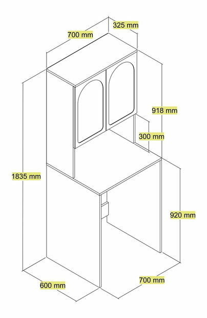 Skirnka nad práčku Lyona (krémová)