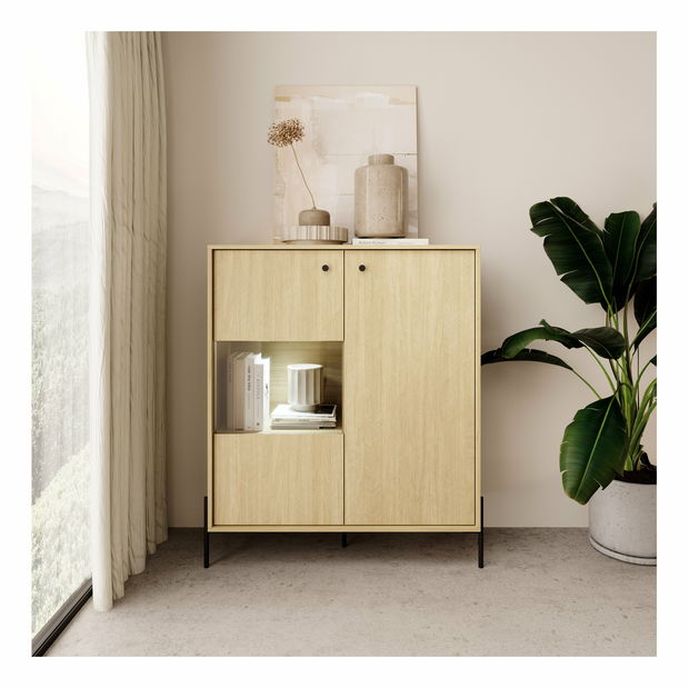 Vitrína Scandia (dub scandi + jedlička scandi)