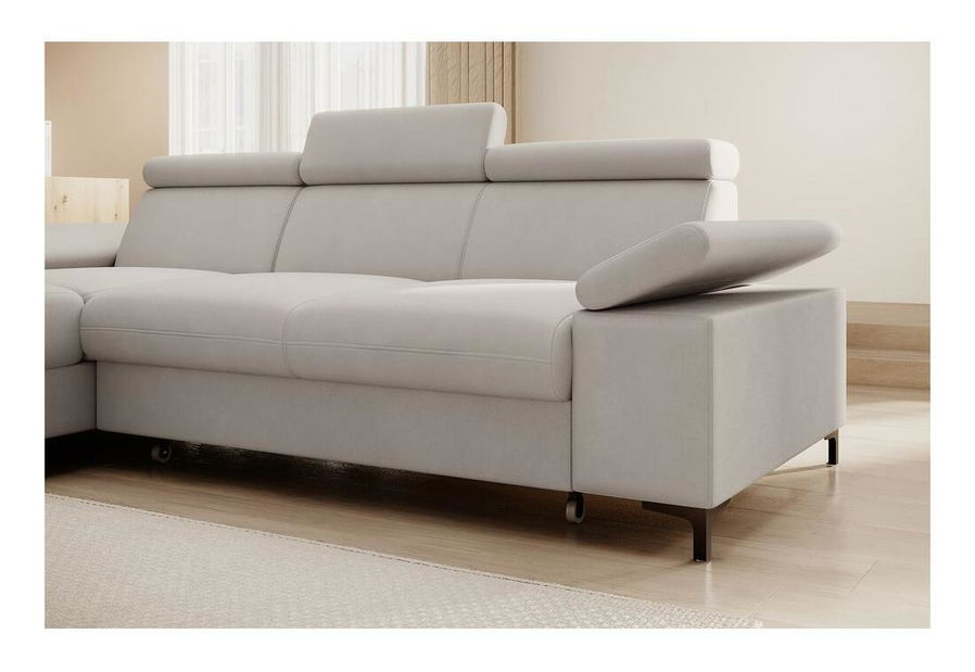 Colțar Miles (S) (gri bej + negru)