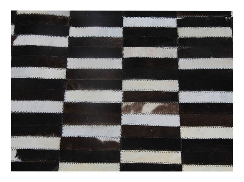 Kožený koberec 69x140 cm Kazuko TYP 06 (hovädzia koža + vzor patchwork)