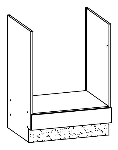 Donji kuhinjski ormarić za pećnicu Modesta MD17 D60P 