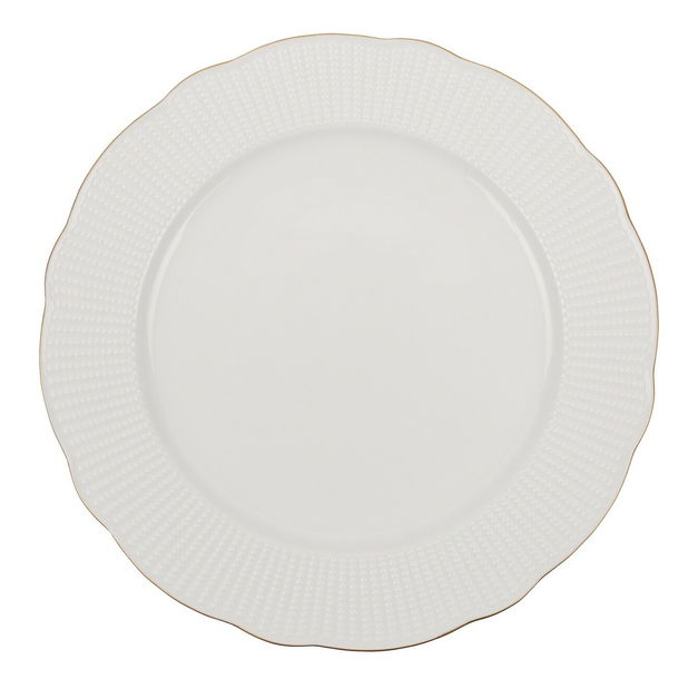 Jedálenská súprava (18 ks.) Billie (biela + zlatá)