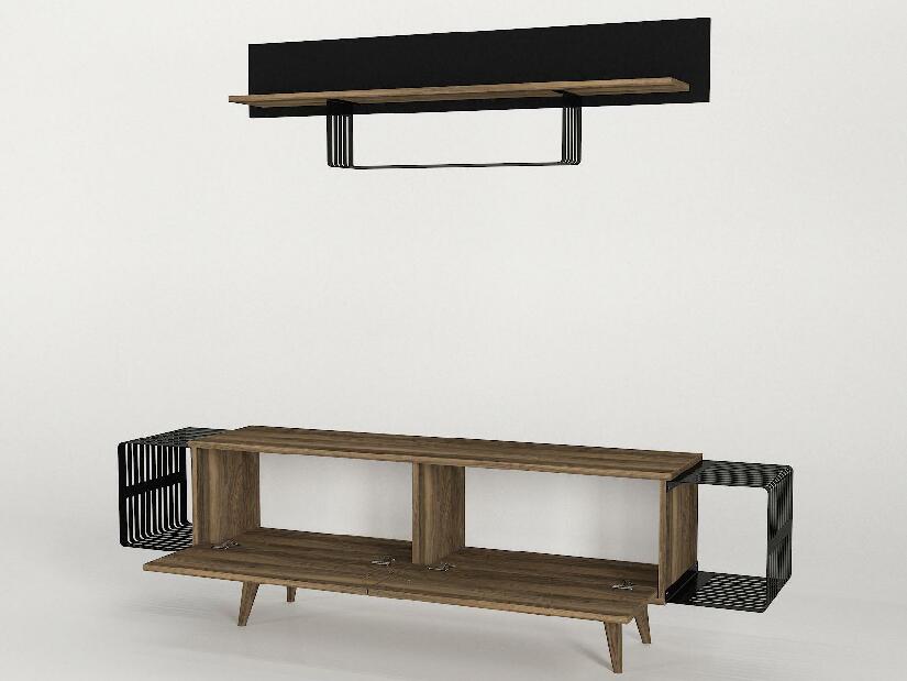 Mobilier living Kudave (Nuc + negru) 