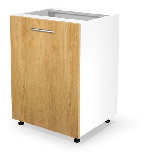 Donji kuhinjski ormarić Verlene (prirodno drvo + bijela)