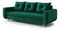 Háromszemélyes kanapé Maugli (sötétzöld)