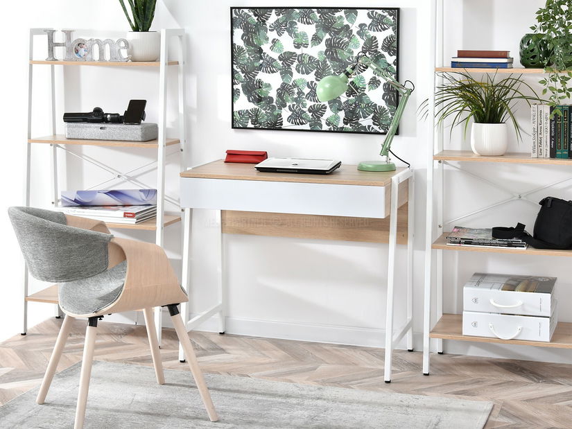 Masă PC Norway (stejar + alb)