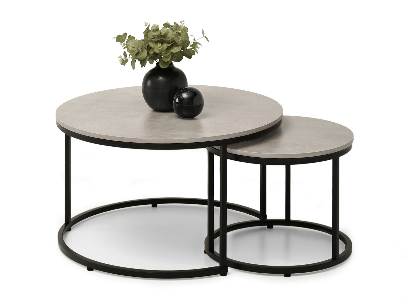 Măsuță de cafea Klara (beton + negru)