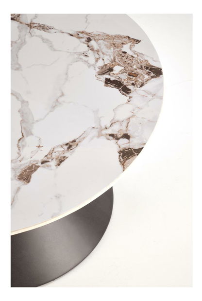 Konferenčný stolík Gorro (biely mramor + čierna)